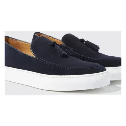Mocassins Amedeo en Daim Bleu
