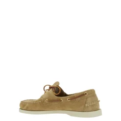 Mocassins Beige Artisan avec Lacets Décoratifs