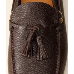 Mocassins en cuir marron