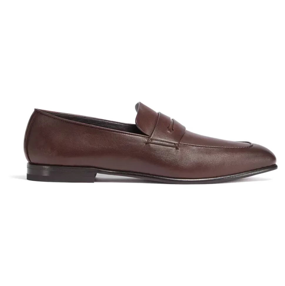 Mocassins en Cuir Marron Style Classique