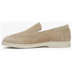 Mocassins en Velours Naturel Beige Sable pour Femmes ER00113365