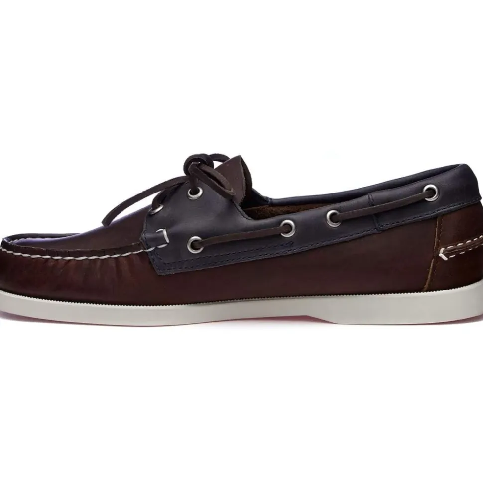 Mocassins Nautiques Cognac Bleu Marine