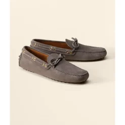 Mocassins Plats Gris de Conduite
