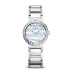 Montre Femme Céramique 29 mm Bracelet Acier Inoxydable, Céramique 10729-704