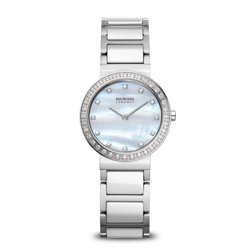 Montre Femme Céramique 29 mm Bracelet Acier Inoxydable, Céramique 10729-704