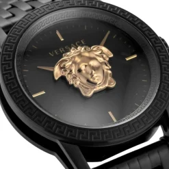 Montre Homme Empire Acier Noir Logo Méduse 3D
