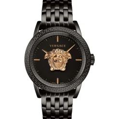 Montre Homme Empire Acier Noir Logo Méduse 3D