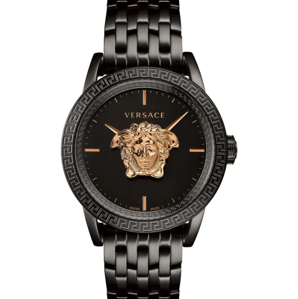 Montre Homme Empire Acier Noir Logo Méduse 3D