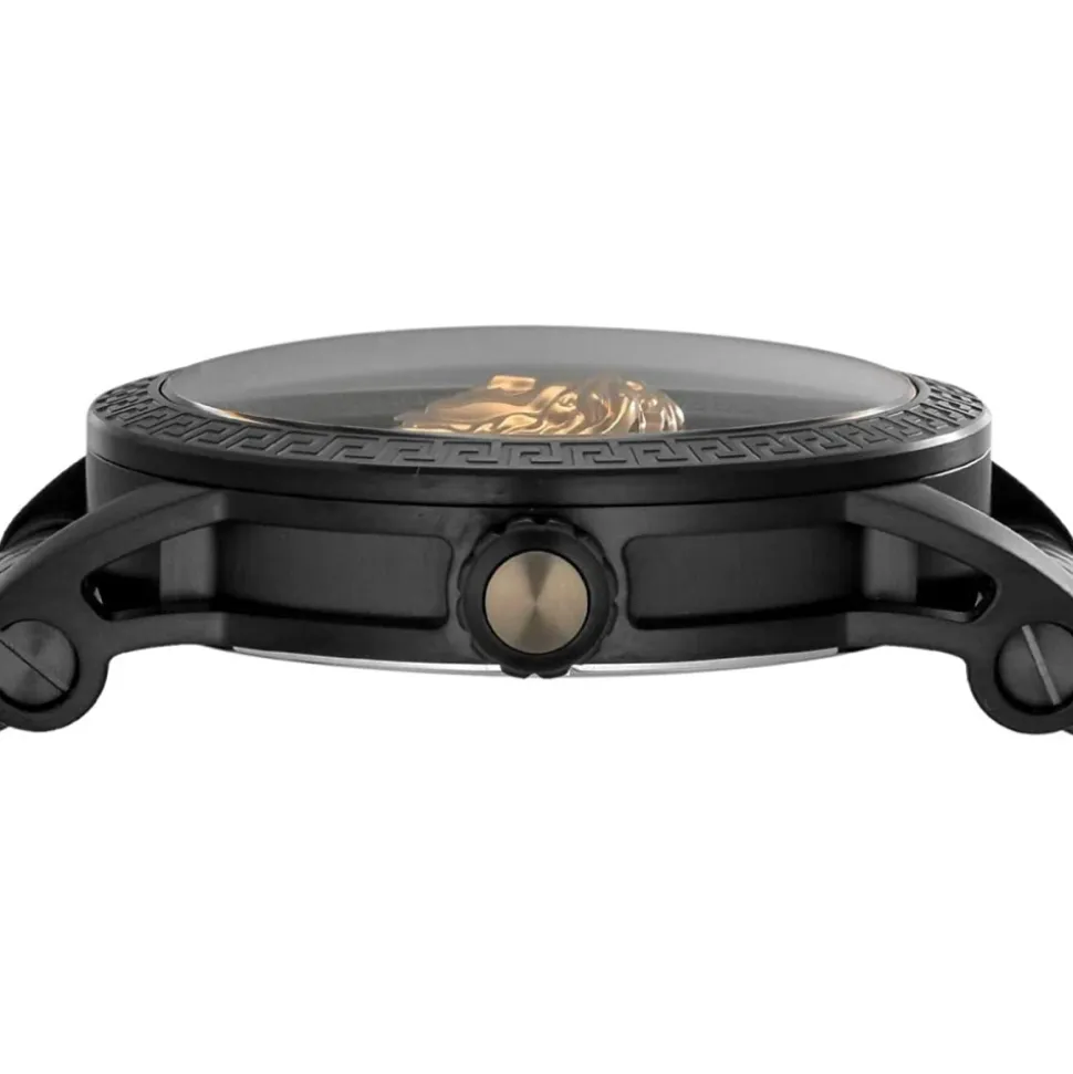 Montre Homme Empire Acier Noir Logo Méduse 3D