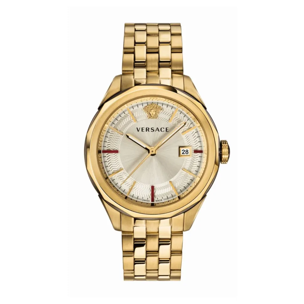 Montre Homme Glaze Fenêtre Date Bracelet Acier Inoxydable