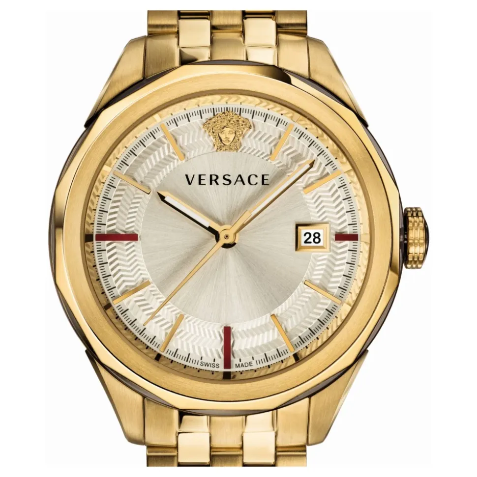 Montre Homme Glaze Fenêtre Date Bracelet Acier Inoxydable