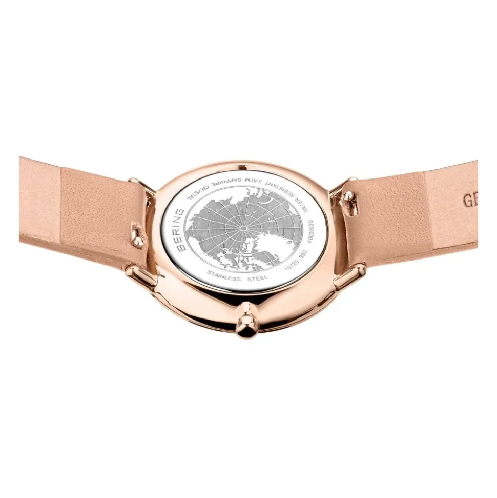 Montre pour Femme Classic 29 mm 3 ATM Verre Saphir Design Mince Bracelet en Cuir de Veau 15729-960
