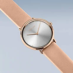 Montre pour Femme Classic 29 mm 3 ATM Verre Saphir Design Mince Bracelet en Cuir de Veau 15729-960