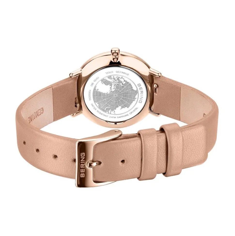 Montre pour Femme Classic 29 mm 3 ATM Verre Saphir Design Mince Bracelet en Cuir de Veau 15729-960