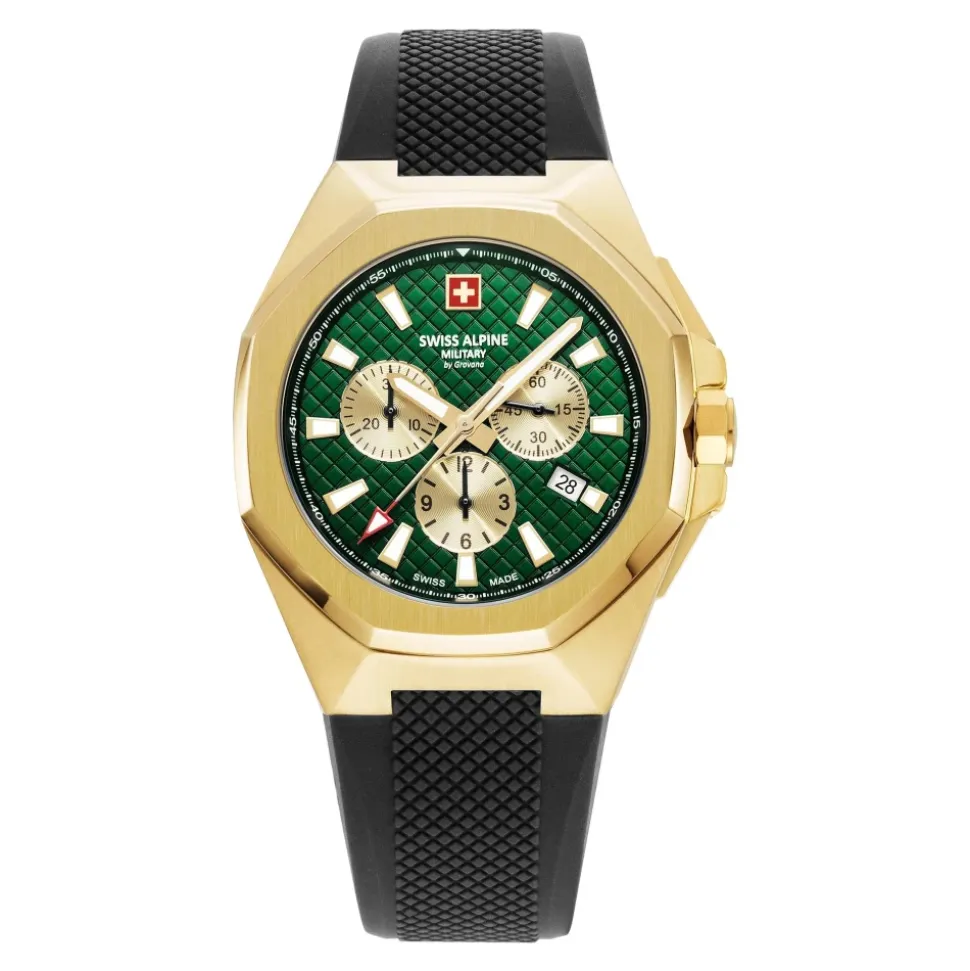 Montre Suisse pour Homme 42 mm Bracelet en Silicone Bleu 7005.9815