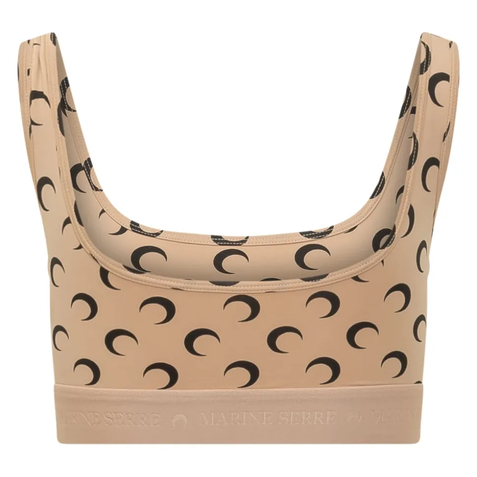 Moon Printed Jersey Sports Bra