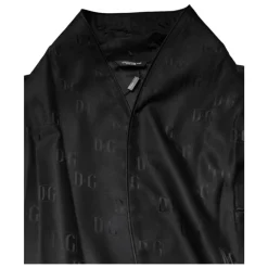 Noir Soie DG Logo Homme Veste Enveloppante