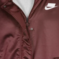 Nuit Maroon Parka Longue Veste Femme