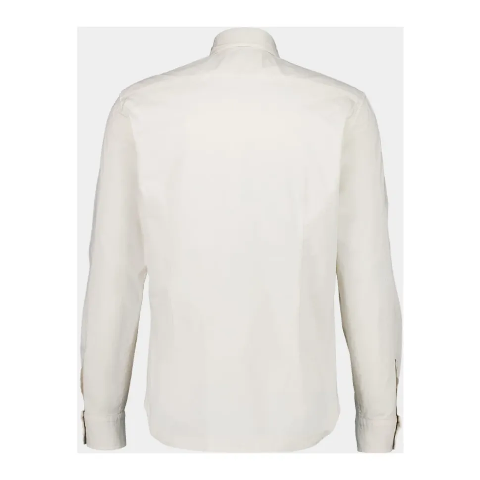 Overshirt en Coton Blanc avec Poches