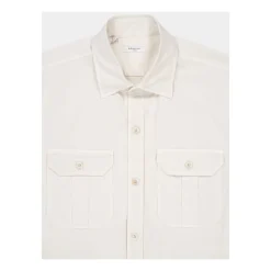 Overshirt en Coton Blanc avec Poches