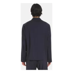 Overshirt en laine fresco avec fermeture boutonnée