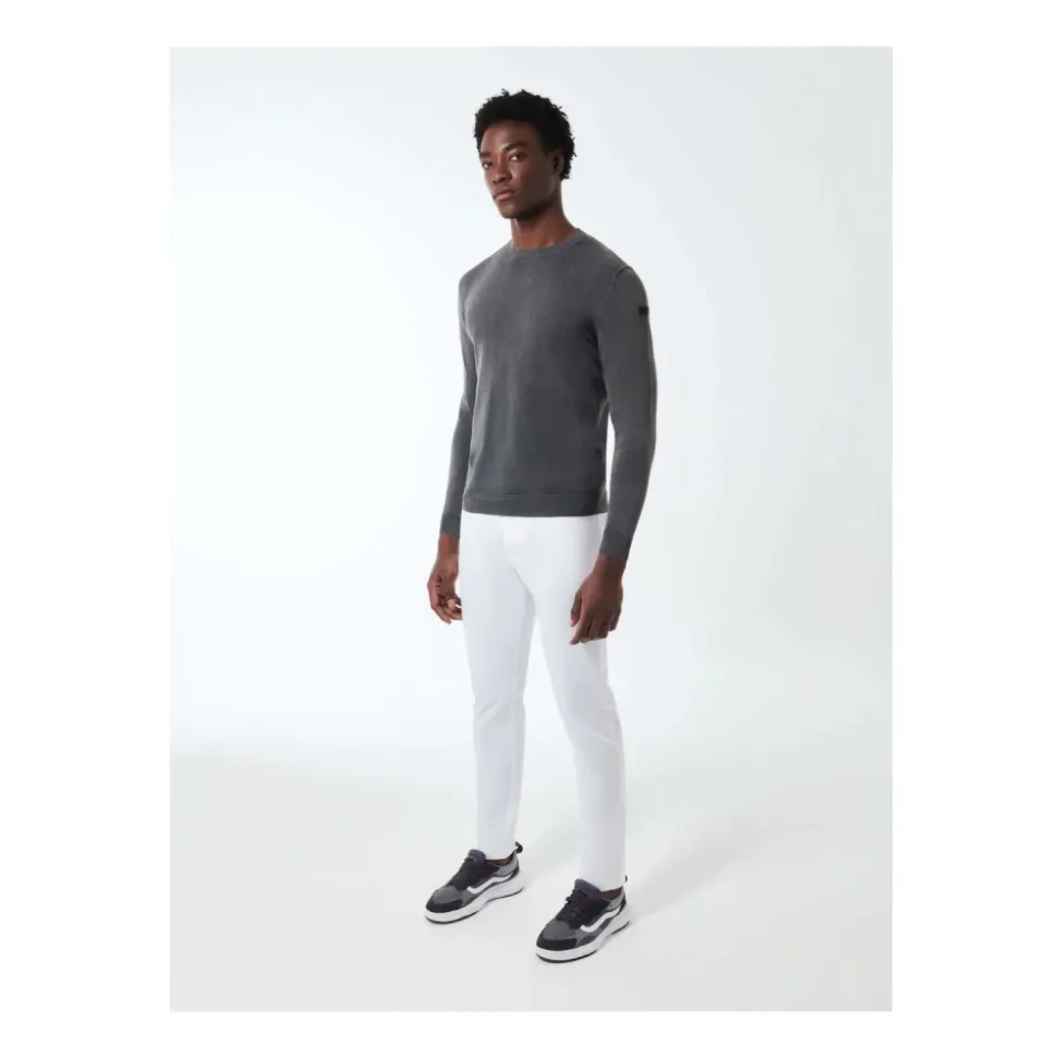 Pantalon blanc optique coupe régulière