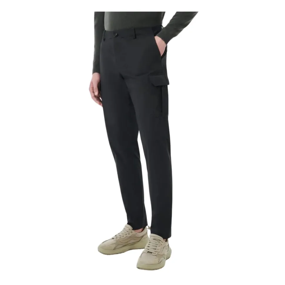 Pantalon Cargo Bleu Marine Léger