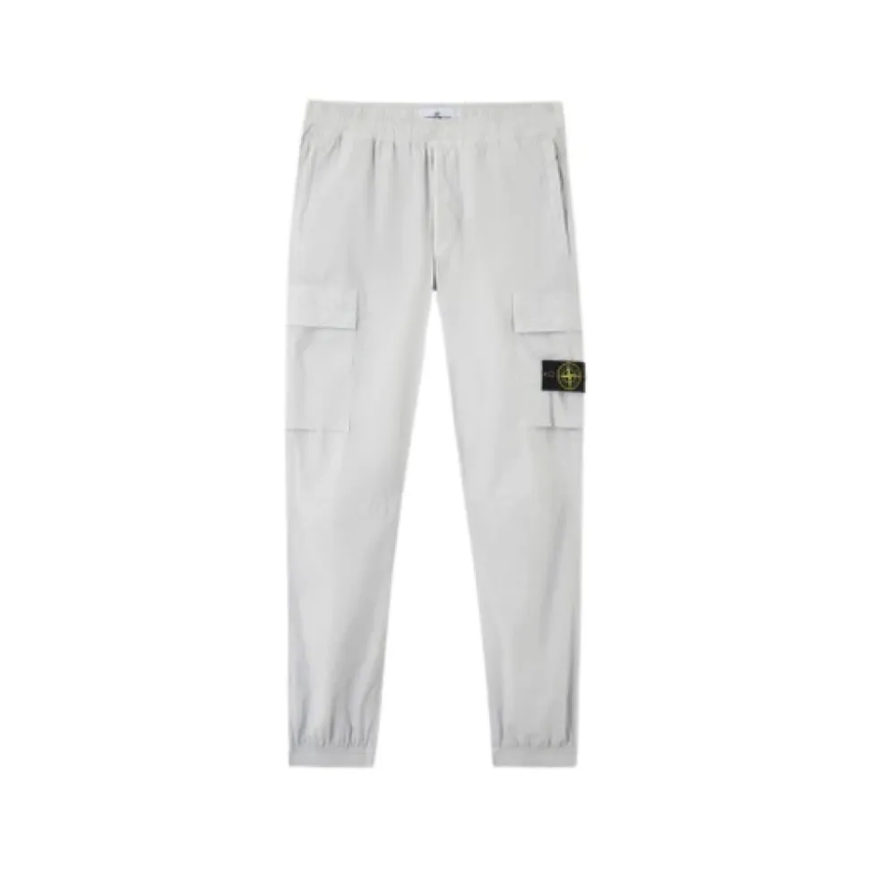 Pantalon Cargo Gris Perle