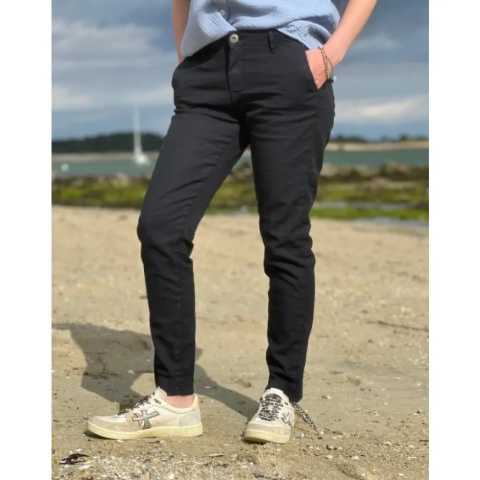 Pantalon Charlie en Coton et Lin