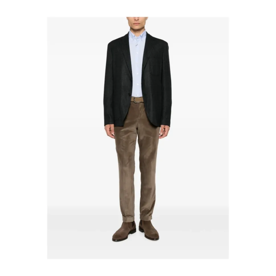Pantalon Ciselé en Velours Côtelé
