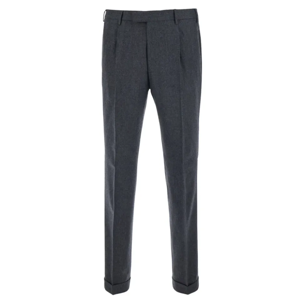 Pantalon de costume en laine plissée
