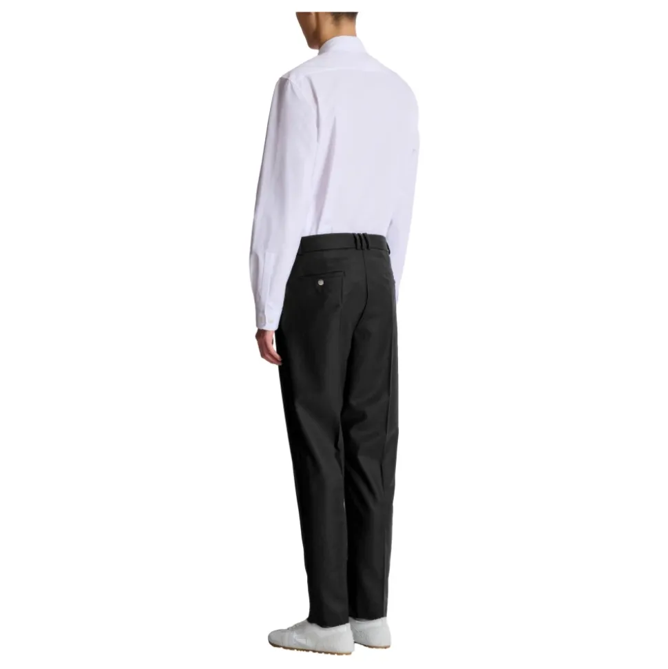 Pantalon de costume uni en laine sur mesure