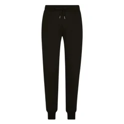 Pantalon de Piste à Logo Classique Coton Noir