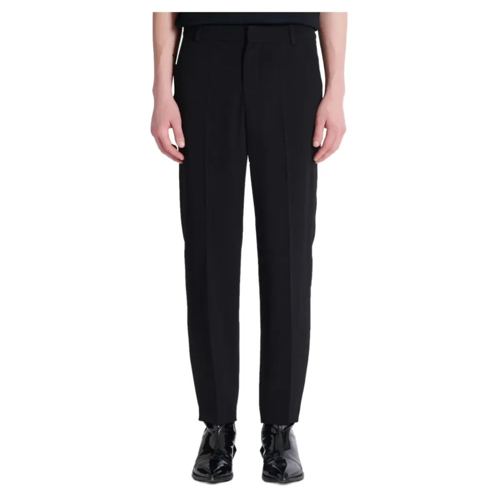 Pantalon droit en crêpe