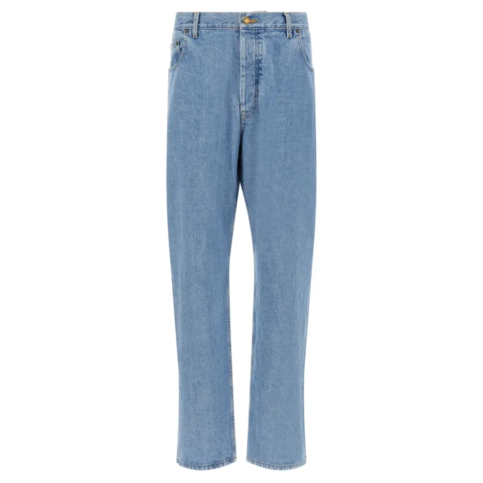 Pantalon droit en denim selvedge