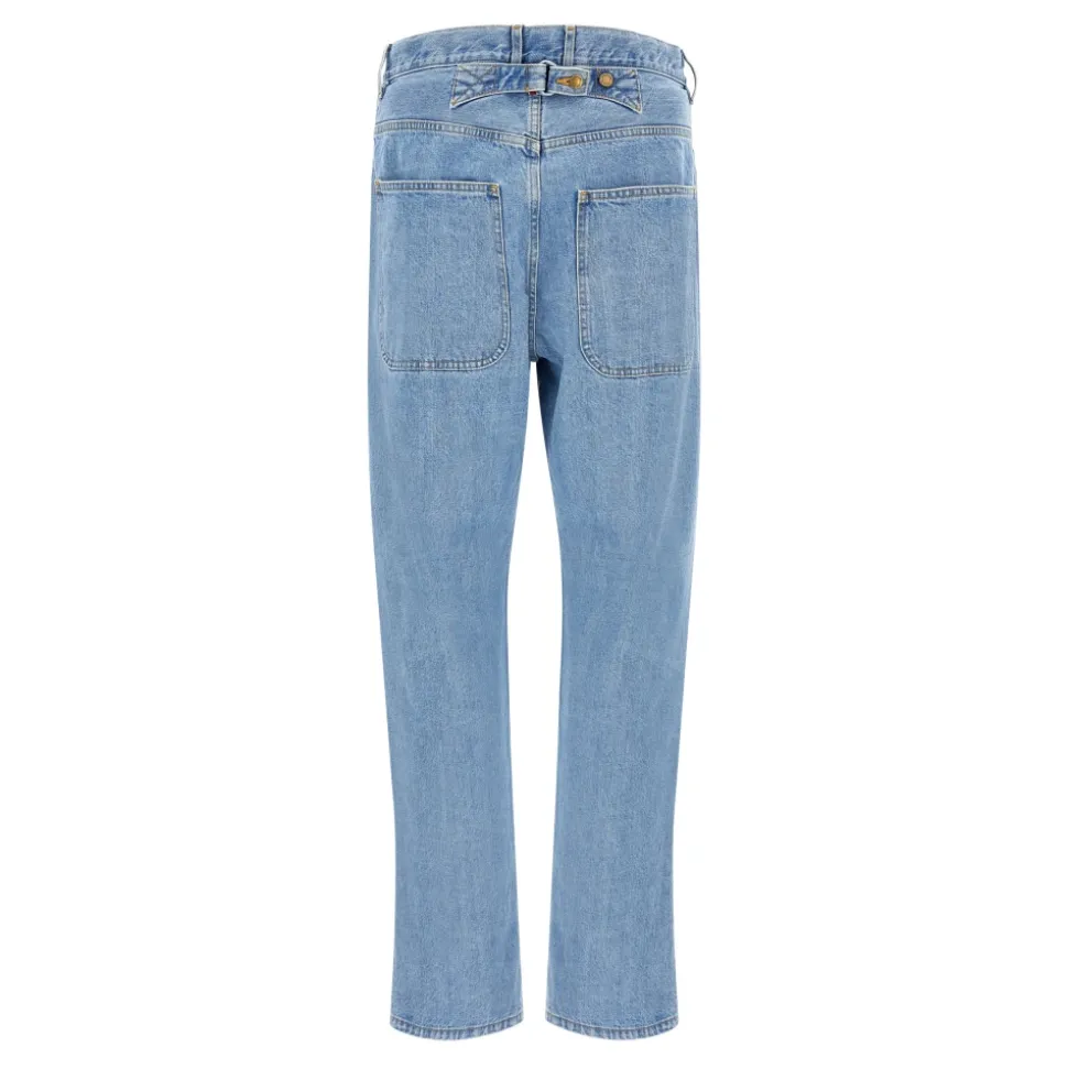 Pantalon droit en denim selvedge