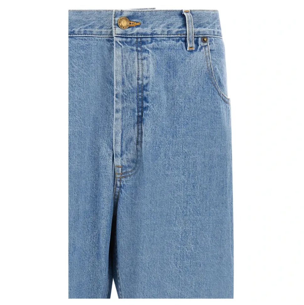 Pantalon droit en denim selvedge