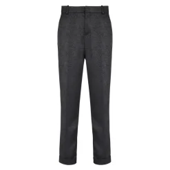 Pantalon droit en jacquard imprimé python