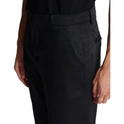 Pantalon droit en jacquard imprimé python