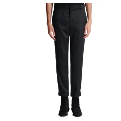 Pantalon droit en jacquard imprimé python