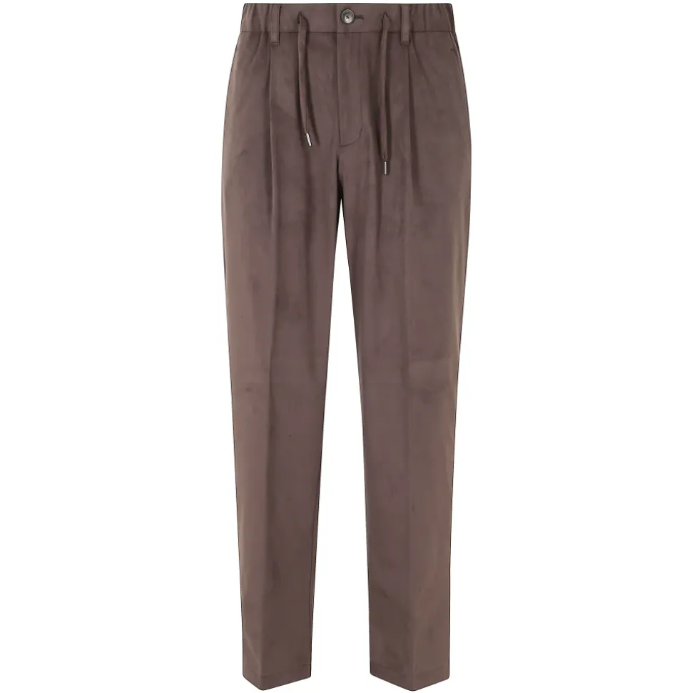 Pantalon effet daim à cordon