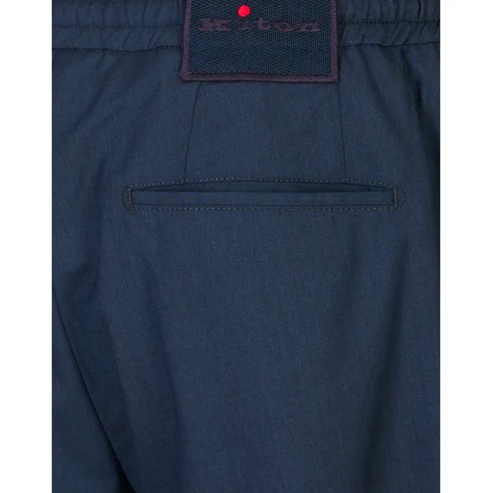 Pantalon en sergé à plis fuselés