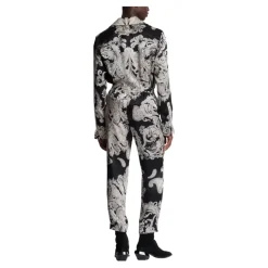 Pantalon en soie imprimé cachemire
