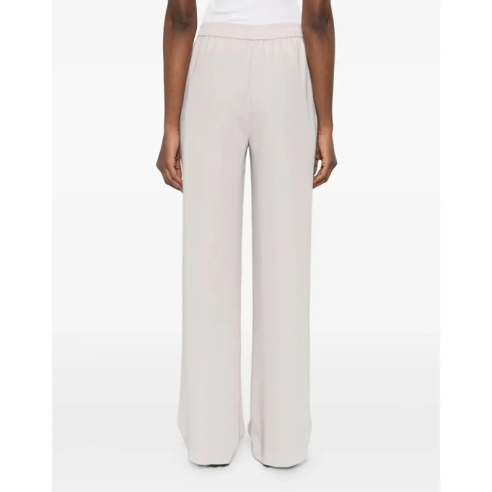 Pantalon Fluide Jambe Large avec Cordon de Serrage