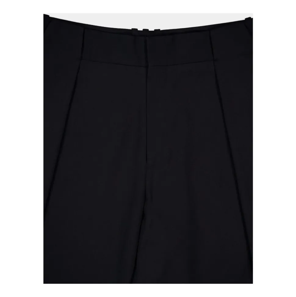 Pantalon Large en Laine Noire
