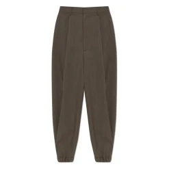 Pantalon Large en Laine Plissée