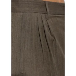 Pantalon Large en Laine Plissée