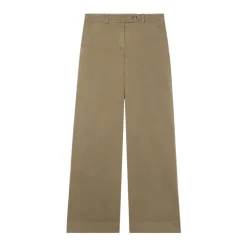 Pantalon Large en Sergé de Coton