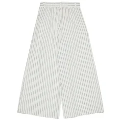 Pantalon Large à Rayures Verticales