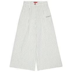 Pantalon Large à Rayures Verticales